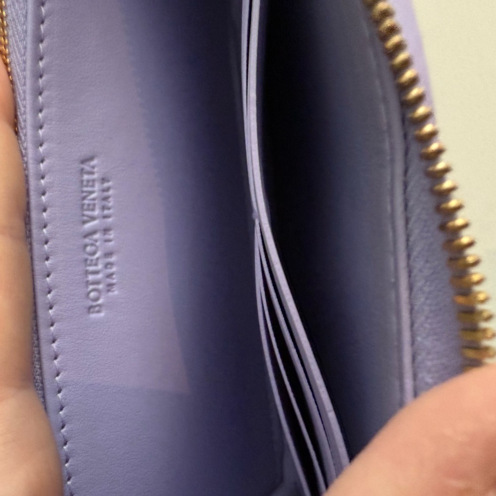 Bottega Veneta Maxi Cassette Intrecciato Lavender Weave Wallet ~ Never Worn - Picture 4 of 13
